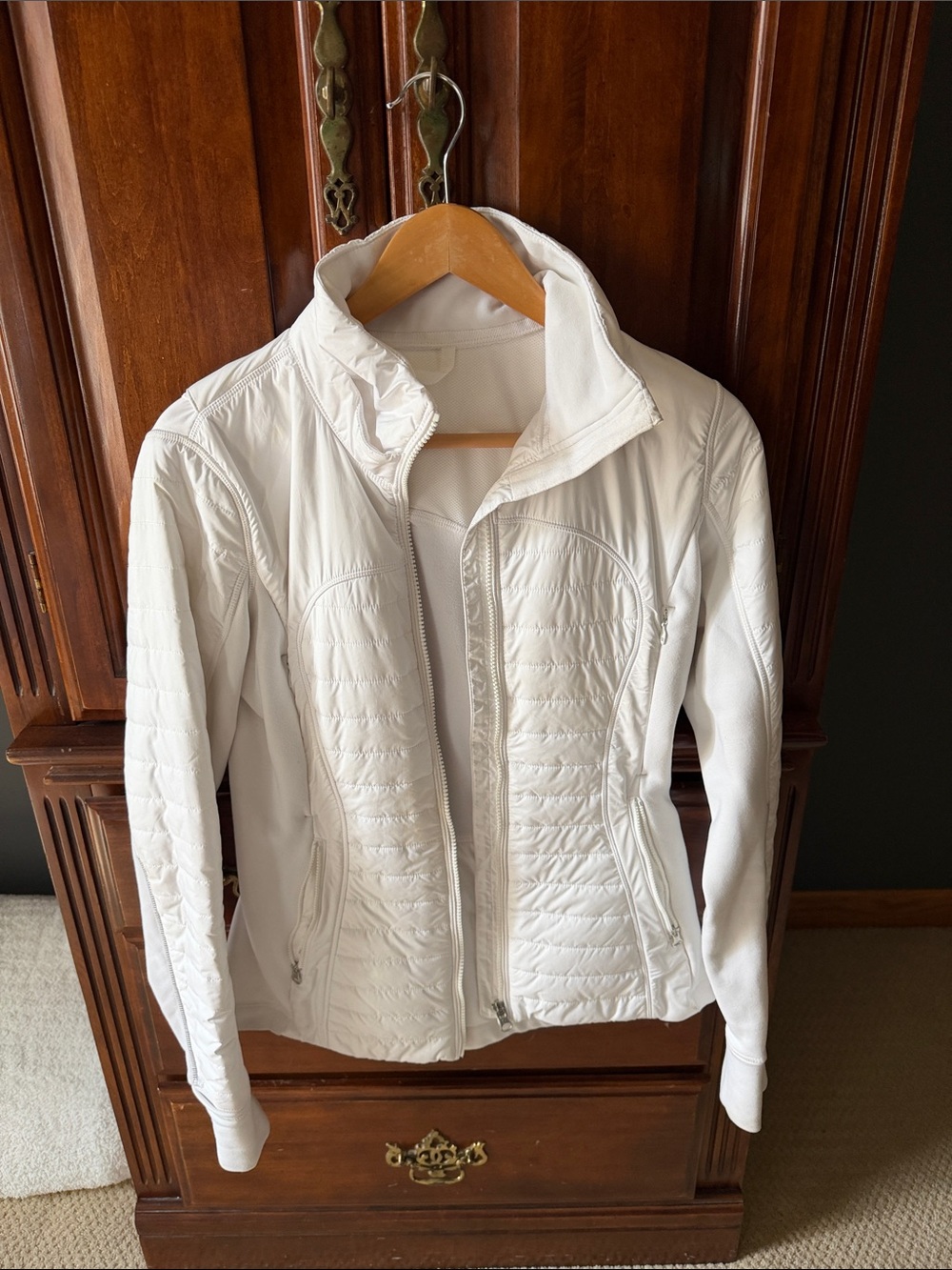 lululemon athletica White Quilted Hybrid Puffer Jacket